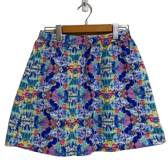 Victoria’s Secret Tropical Print A-line Mini Skirt Size 4 - Picture 2 of 9